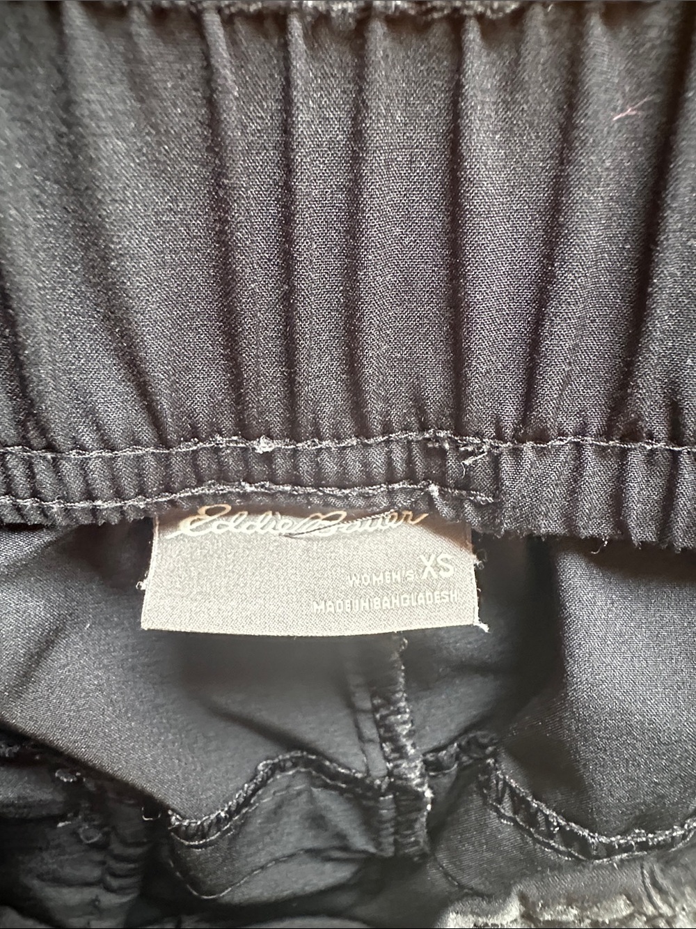 Eddie Bauer Women's Black Elastic-Waist Track Pants - Picture 3 of 4